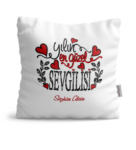 BK Gift Kişiye Özel Yılın En Güzel Sevgilisi  Yastık