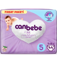 Canbebe Bebek Bezi Beden:5 (11-18Kg) Junior 44 Adet Fırsat Pk