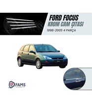 Ford Focus 1 Krom Cam Çıtası 4 prç. 1998-2005 arası Paslanmaz Çelik