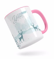 BK Gift Kişiye Özel Yılbaşı Mutlu Yıllar Pembe Kupa Bardak-20