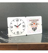 Veteriner Hekim Ahşap Masa Saati 001