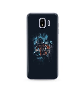 Uzay Boşluğu Tasarım Süper Şeffaf Silikon Telefon Kılıfı Samsung J4