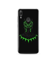 Black Panter Tasarım Süper Şeffaf Silikon Telefon Kılıfı Huawei Y7 2019