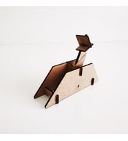 Boya Setli, 3D Ahşap Boyama Maketi MANCINIK Maket Etkinlik Oyunu (Siyah - Beyaz)