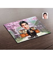 BK Gift Kişiye Özel Erkek Avukat Karikatürlü Ahşap Puzzle-2