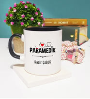 Paramedik Tasarımlı Kişiye Özel Paramedik Kupa Bardak Siyah