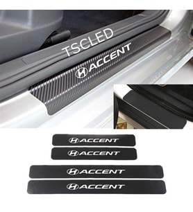 Hyundai Accent Karbon Kapı Eşiği Koruma Sticker (4 Adet)