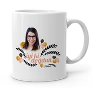 BK Gift Kişiye Özel Fotoğraflı İyi Ki Doğdun Beyaz Kupa Bardak  1