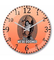 Were Doomed Duvar Saati Bombeli Gercek Cam