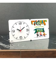 English Teacher Ahşap Masa Saati 009