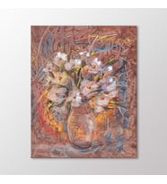 Arty Tablo Vazoda Çiçekler Tablo (Karışık)