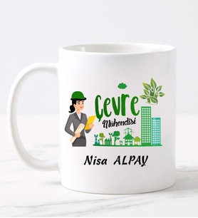 Çevre Mühendisi  Kupa (Beyaz)