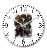 League Of Legends Jhin Duvar Saati Bombeli Gercek Cam