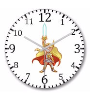Masters Of The Universe She Ra  Duvar Saati Bombeli Gercek Cam