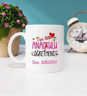Mesajlı Anaokulu Öğretmeni Kupa Bardak