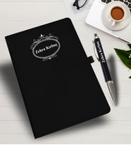 Kişiye Özel Desen Baskılı İsme Özel Defter ve Kalem