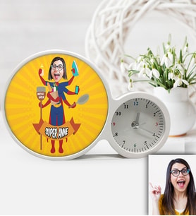 BK Gift Kişiye Özel Anneler Günü Temalı Saatli Sihirli Led Ayna Sla2