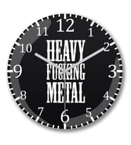 Heavy Metal Duvar Saati Bombeli Gercek Cam