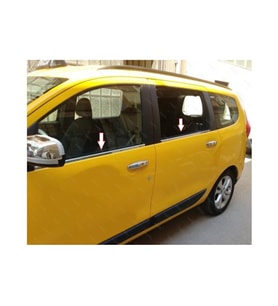 Dacia Lodgy Krom Cam Çıtası 4 parça 2012 ve üzeri Paslanmaz Çelik