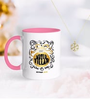 BK Gift Kişiye Özel Yılbaşı Mutlu Yıllar Pembe Kupa ve Kar Tanesi Kolye-9 (Model 1)