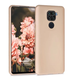 Microsonic Matte Silicone Xiaomi Redmi Note 9 Kılıf Gold