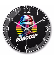 Robocop Duvar Saati Bombeli Gercek Cam