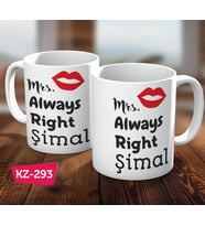 Eşlere Özel İsimli Kişiye Özel Hediye Kupa Bardak