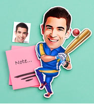 BK Gift Kişiye Özel Bay Baseball Oyuncusu Karikatürlü Ahşap Magnet (Çok Renkli)
