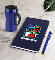 BK Gift Kişiye Özel Canım Babam Lacivert Defter Kalem Termos Mug Seti-3 (Model 1)