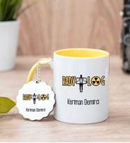 Radyolog Sarı Kupa Bardak Ve Anahtarlık Set