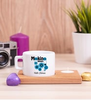Makine Mühendisi Ahşap Altlıklı Mumlu Fincan