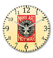Make Art Duvar Saati Bombeli Gercek Cam