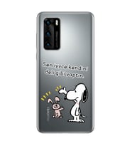 Snoopy Tasarımlı Süper Şeffaf Silikon Telefon Kılıfı Huawei P40