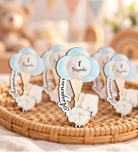 Kişiye Özel Hoşgeldin Bebek Ahşap Magnet Doğum Günü