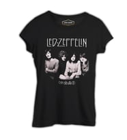 Led Zeppelin - Grup Siyah Kadın Tshirt