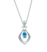 Pırlanta Topaz Kolye 0.03 Karat