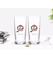 BK Gift Kişiye Özel Renkli Baskılı Siirt Tasarımlı Turistik İkili Rakı Bardağı Seti-1 (Beyaz)