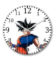 Goku - Dragon Ball Super Duvar Saati Bombeli Gercek Cam