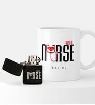 BK Gift Kişiye Özel Hemşire Temalı Çakmak ve Kupa Seti - 1