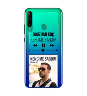 Oğuzhan Koç Mp3 Tasarımlı Süper Şeffaf Silikon Telefon Kılıfı Huawei P40 Lite E
