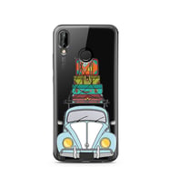 Tatil Araba Tasarımlı Süper Şeffaf Silikon Telefon Kılıfı Huawei P20 Lite  