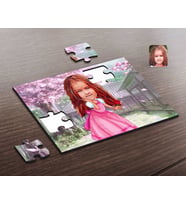 BK Gift Kişiye Özel Prenses Karikatürlü Ahşap Puzzle-2
