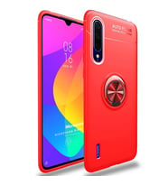 Microsonic Xiaomi Mi 9 Lite Kılıf Kickstand Ring Holder Kırmızı