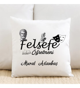 Felsefe Öğretmenine Özel Hediye İsimli Yastık