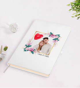 BK Gift Kişiye Özel Sevgililer Günü Temalı İsimli Fotoğraflı Beyaz Defter-30