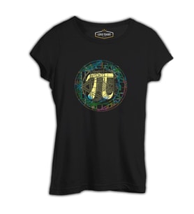 Matematik - Pi 7 Siyah Kadın Tshirt