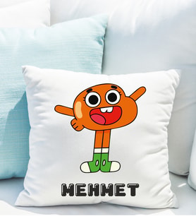 Gumball Yastığı Kişiye Özel