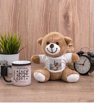 Aşk Her Zaman Kazanır Sihirli Kupa Bardak ve Peluş Ayıcık