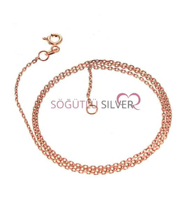 Söğütlü Silver Rose Kolye Zinciri (60 cm)