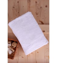 Bambu Güpürlü  76X137 Banyo Havlusu (Beyaz)